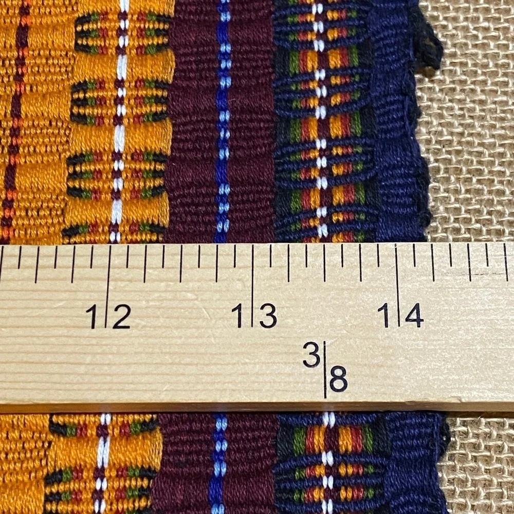 Unbranded Placemats Woven Cotton Set Of 5 Yellow striped Guatemala